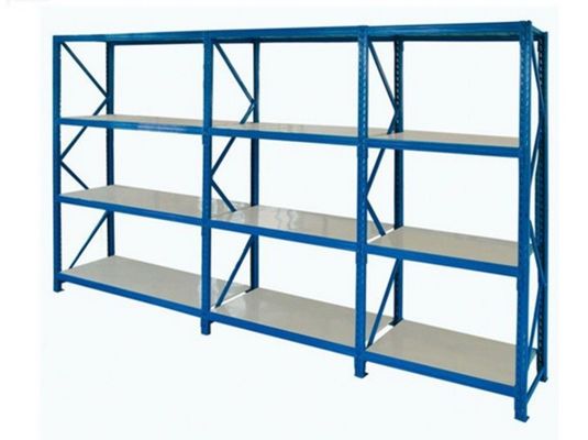 গুণ  Warehouse Steel Medium Duty Storage Rack With Upright Fram And Beams OEM Service কারখানা