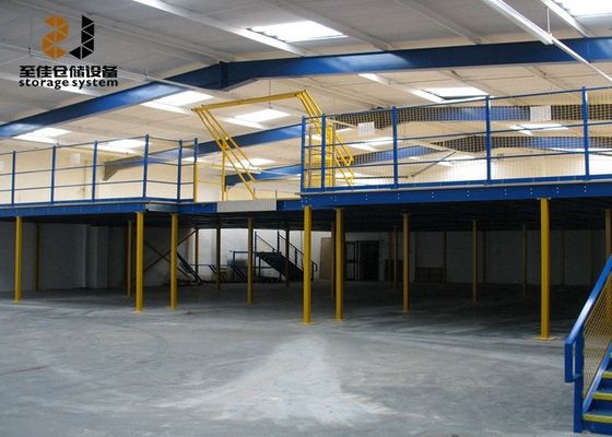 গুণ  Multi Level Safety Industrial Mezzanine Floors Epoxy Powder Coated কারখানা
